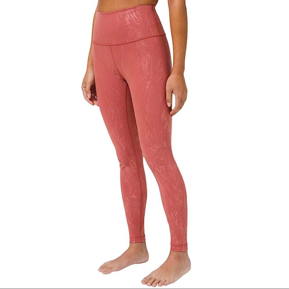 Lululemon Wunder Under High Rise Tight Pink Shine Leggings Women’s Size 4